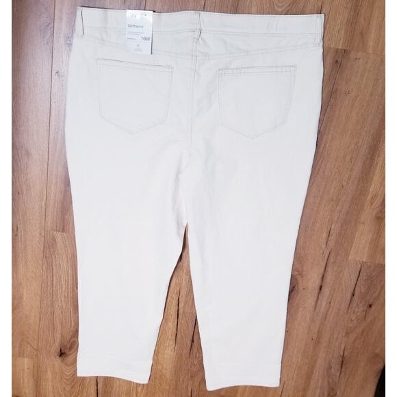 NWT - Sonoma Women's Beige Girlfriend Jeans 5 Pockets High Rise Size 16W - Picture 2 of 8